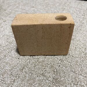 Indaba Cubic Candle Holder Sandstone 4x3x2”